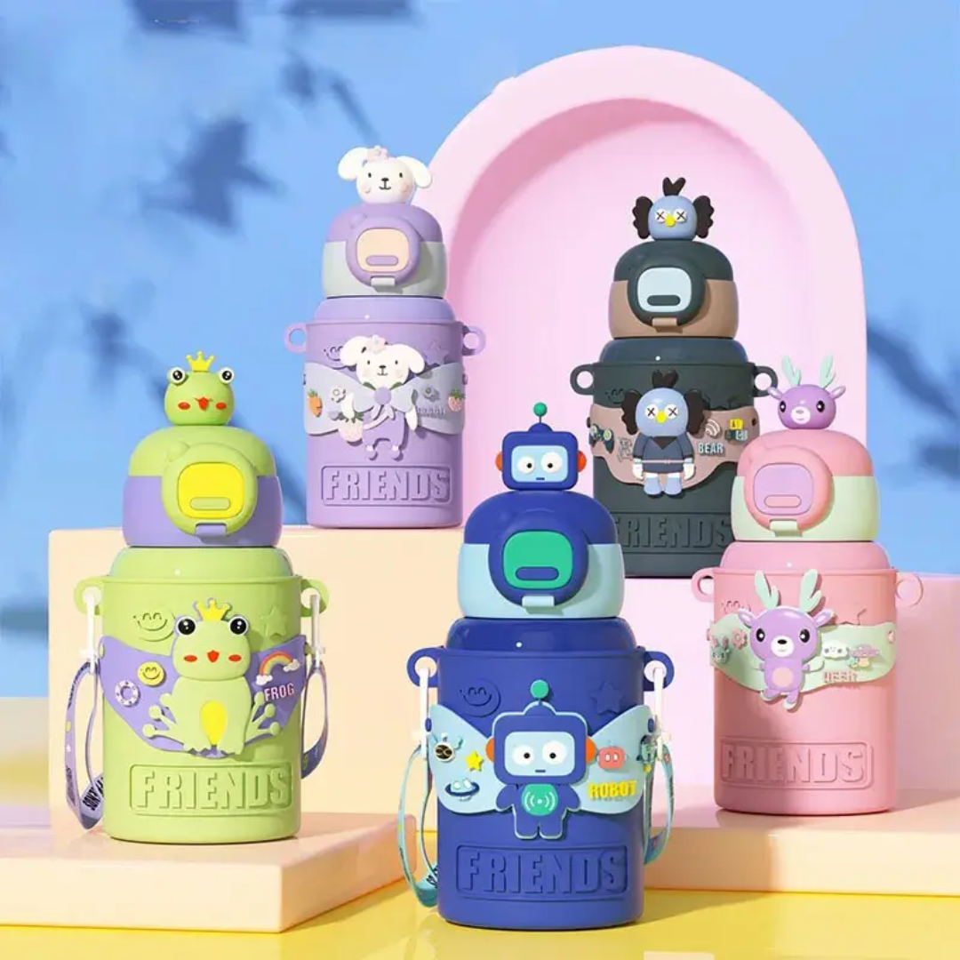 Adorable deer character water bottle for children