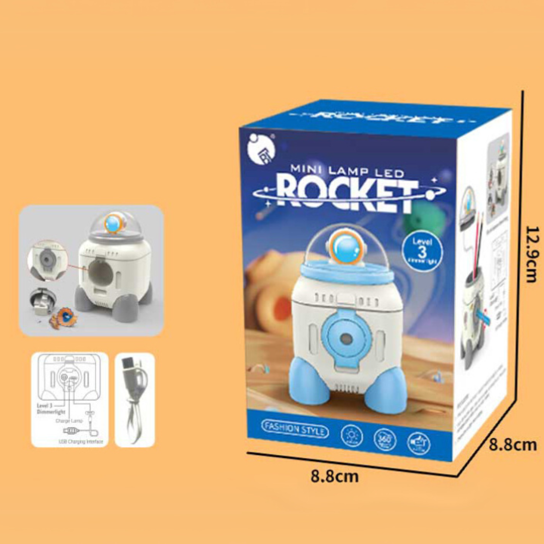 Cute Astronaut LED Desk Lamp β Flexible Gooseneck, USB Rechargeable & Pencil Sharpener