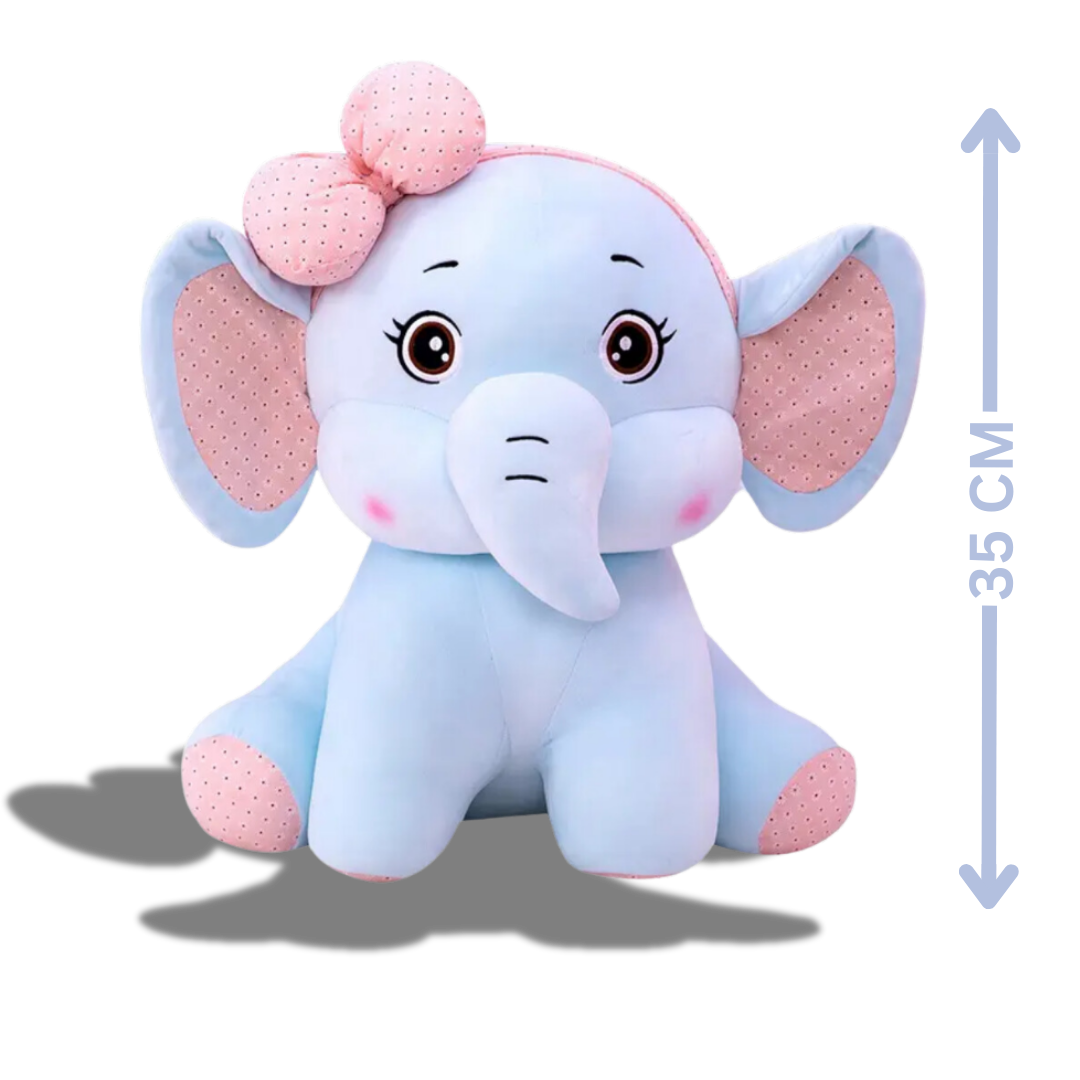Cute Bow Elephant Plush Toy | Soft & Snuggly Stuffed