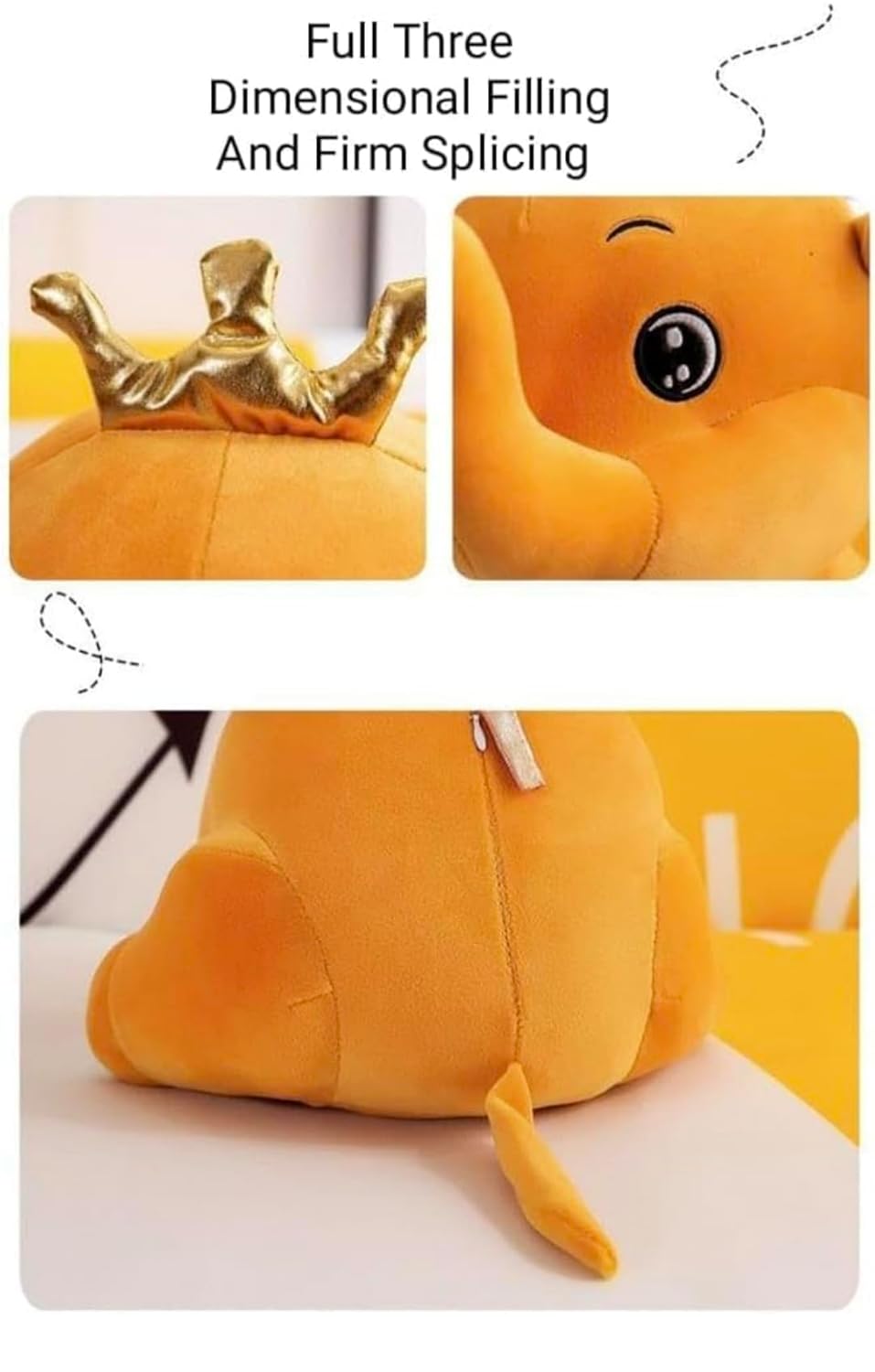 Front View of Royal Elephant Plush â Ideal Gift for Toddlers