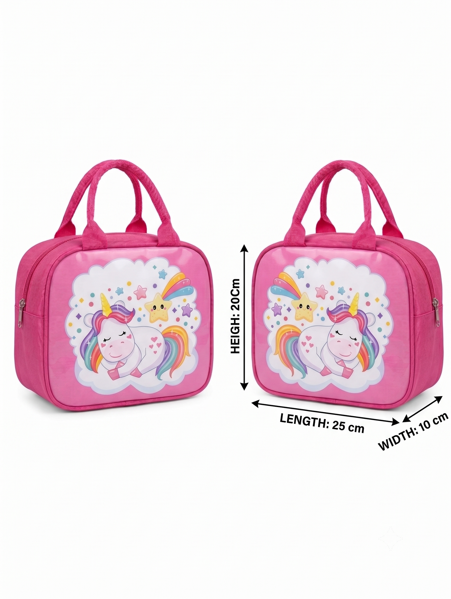 CuddleNest Kids Insulated Lunch Bag – Thermal Tiffin Bag with Back Zipper Pocket (5L Capacity) | Astronaut, Unicorn, Kuromi & Mermaid Prints
