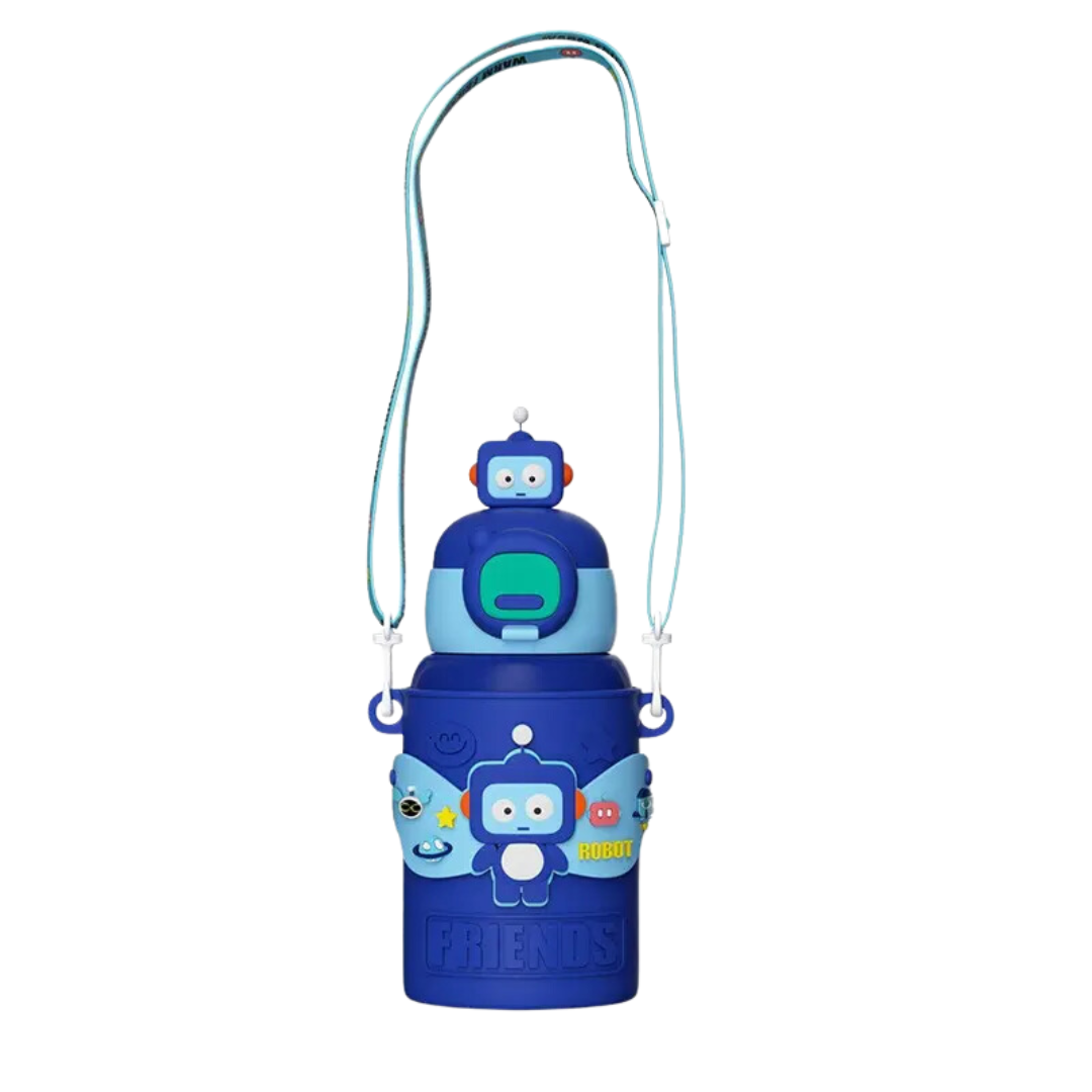 Playful mini toys with 450ml robot water bottle