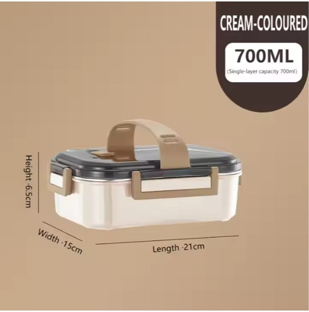 Premium Stainless Steel Double Layer Lunch Box – 700ml | Leakproof, Microwave-Safe, Stylish