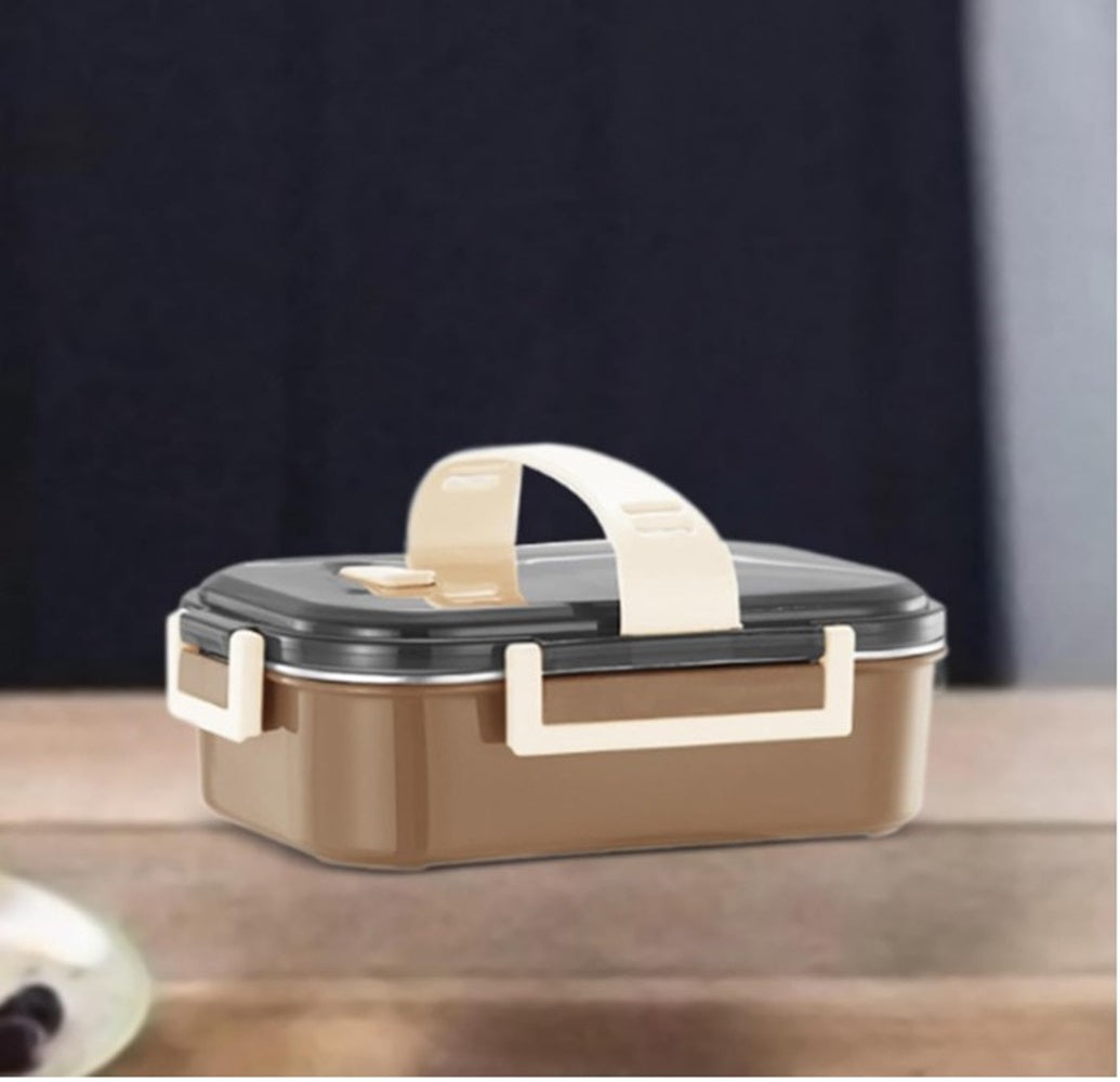 Premium Stainless Steel Double Layer Lunch Box – 700ml | Leakproof, Microwave-Safe, Stylish