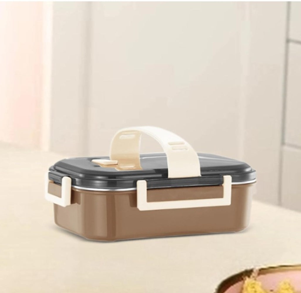 Premium Stainless Steel Double Layer Lunch Box – 700ml | Leakproof, Microwave-Safe, Stylish