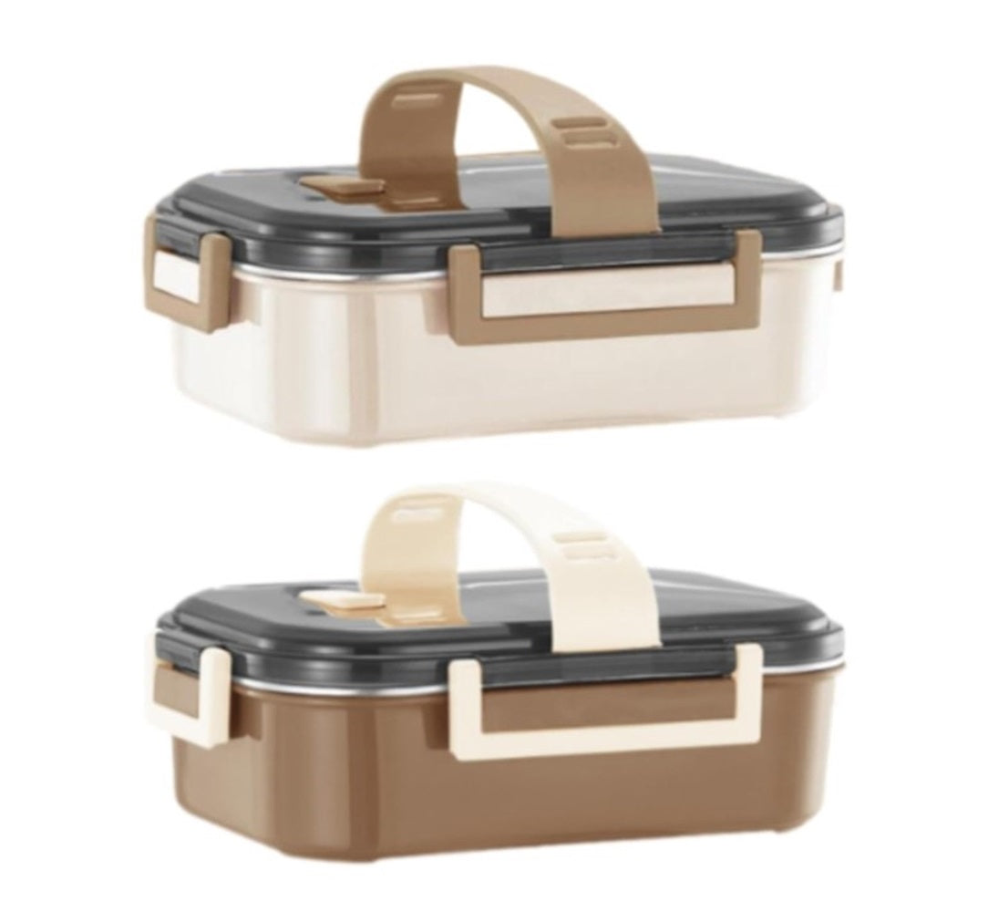 Premium Stainless Steel Double Layer Lunch Box – 700ml | Leakproof, Microwave-Safe, Stylish