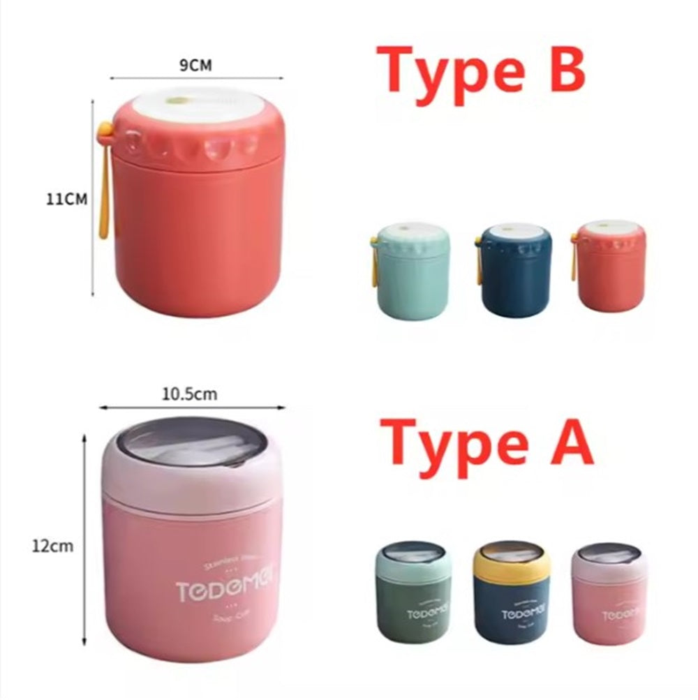 CuddleNest Stainless Steel Thermal Soup Cup Lunch Box – 530 ml | Insulated, Leakproof Food Jar with Spoon for Kids & Adults | Travel, Office, School Use | Spill-Proof & BPA-Free