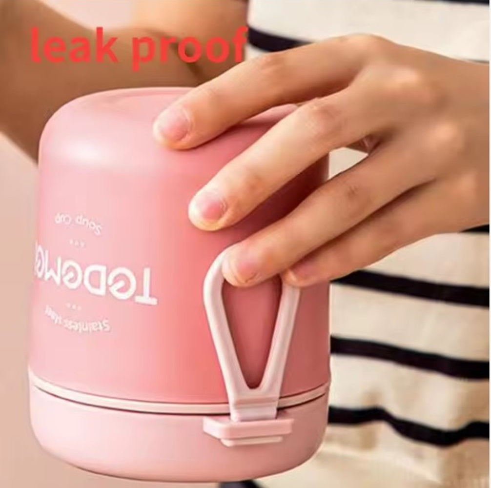 CuddleNest Stainless Steel Thermal Soup Cup Lunch Box – 530 ml | Insulated, Leakproof Food Jar with Spoon for Kids & Adults | Travel, Office, School Use | Spill-Proof & BPA-Free