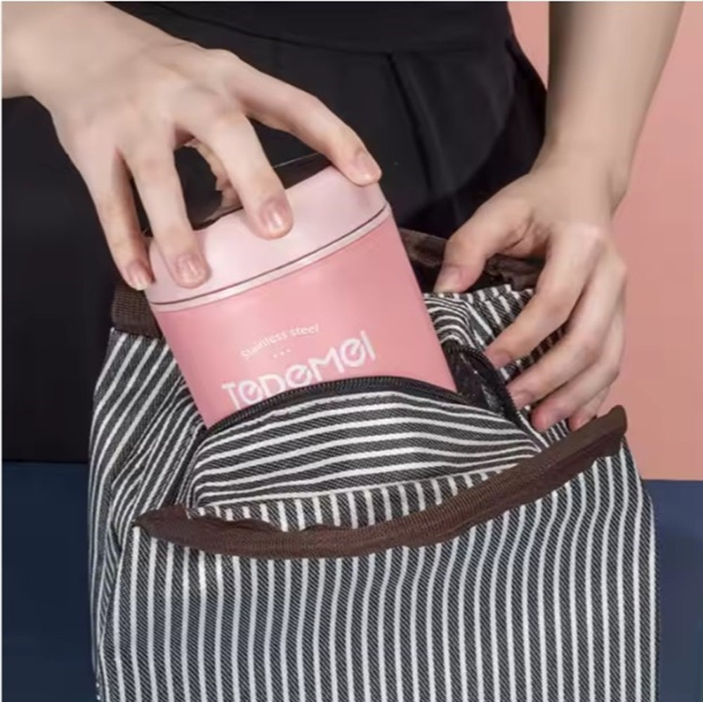 CuddleNest Stainless Steel Thermal Soup Cup Lunch Box – 530 ml | Insulated, Leakproof Food Jar with Spoon for Kids & Adults | Travel, Office, School Use | Spill-Proof & BPA-Free