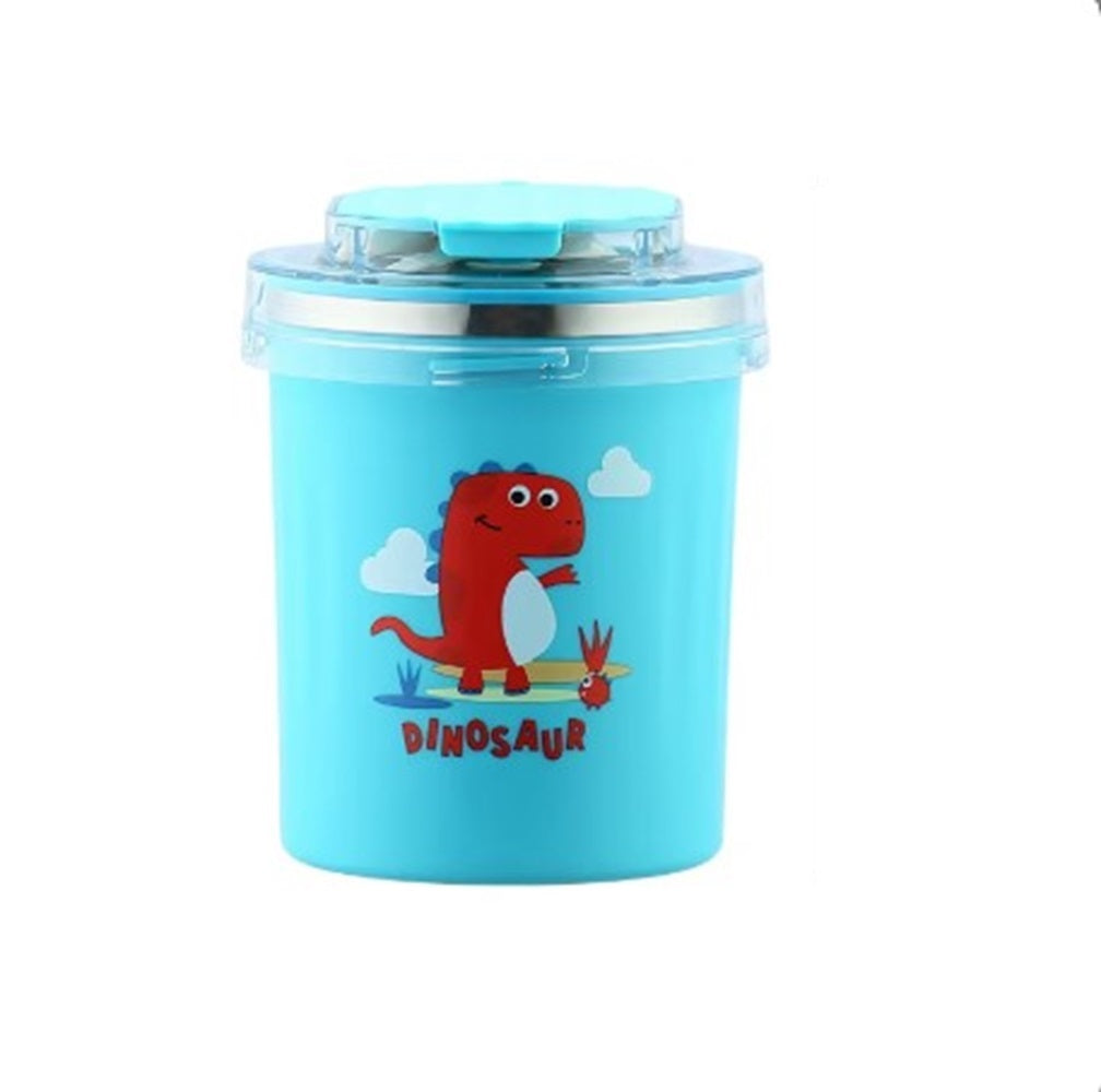 CuddleNest 530ml Stainless Steel Insulated Food Jar | Cartoon Soup Cup for Hot & Cold Meals | Kids School Tiffin | Travel Lunch Container