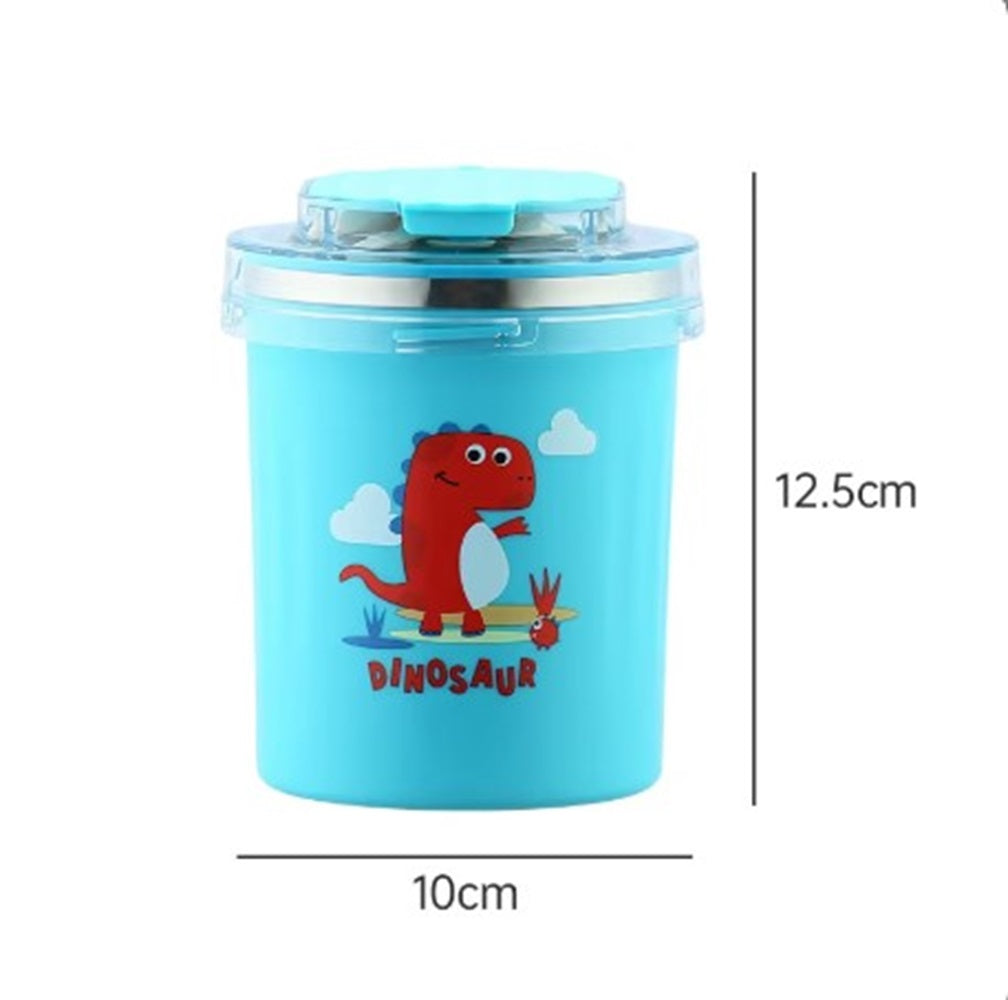 CuddleNest 530ml Stainless Steel Insulated Food Jar | Cartoon Soup Cup for Hot & Cold Meals | Kids School Tiffin | Travel Lunch Container