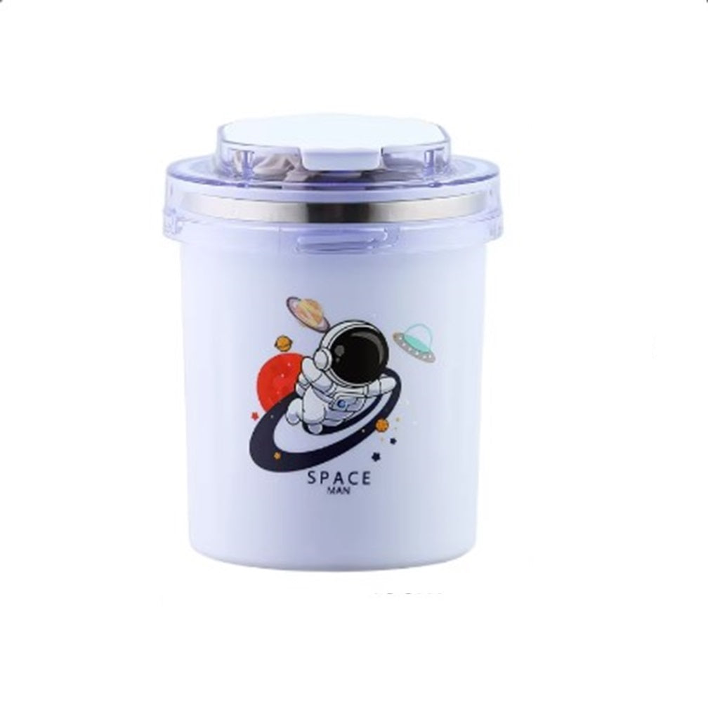 CuddleNest 530ml Stainless Steel Insulated Food Jar | Cartoon Soup Cup for Hot & Cold Meals | Kids School Tiffin | Travel Lunch Container