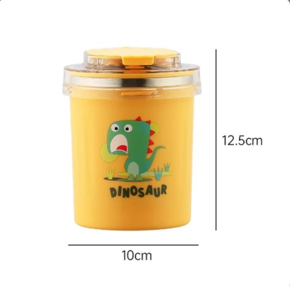 CuddleNest 530ml Stainless Steel Insulated Food Jar | Cartoon Soup Cup for Hot & Cold Meals | Kids School Tiffin | Travel Lunch Container