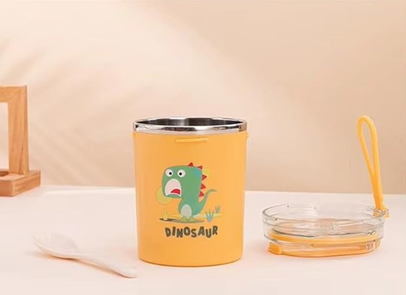 CuddleNest 530ml Stainless Steel Insulated Food Jar | Cartoon Soup Cup for Hot & Cold Meals | Kids School Tiffin | Travel Lunch Container