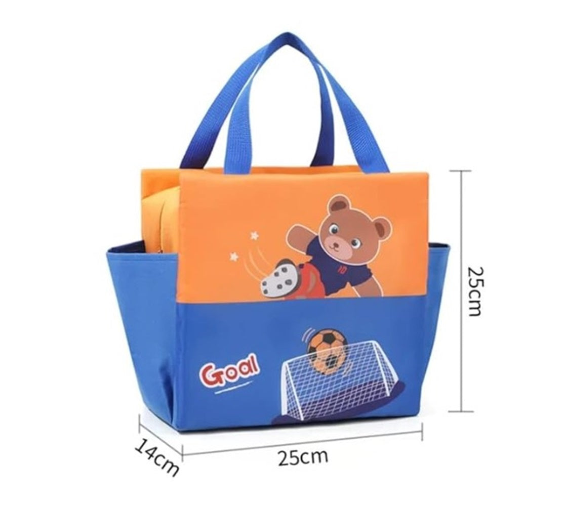 CuddleNest Kids Lunch Tote – Dual Colour, Insulated, Waterproof Food Storage Bag with Adorable Animal Prints for Girls & Boys