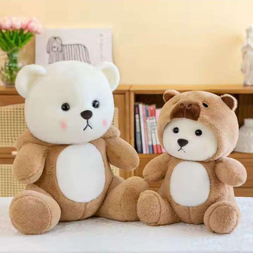 CuddleNest Teddy Bear Plush Toy, 25 cm, Soft Stuffed Animal with Removable Hat, Kids Room DƩcor