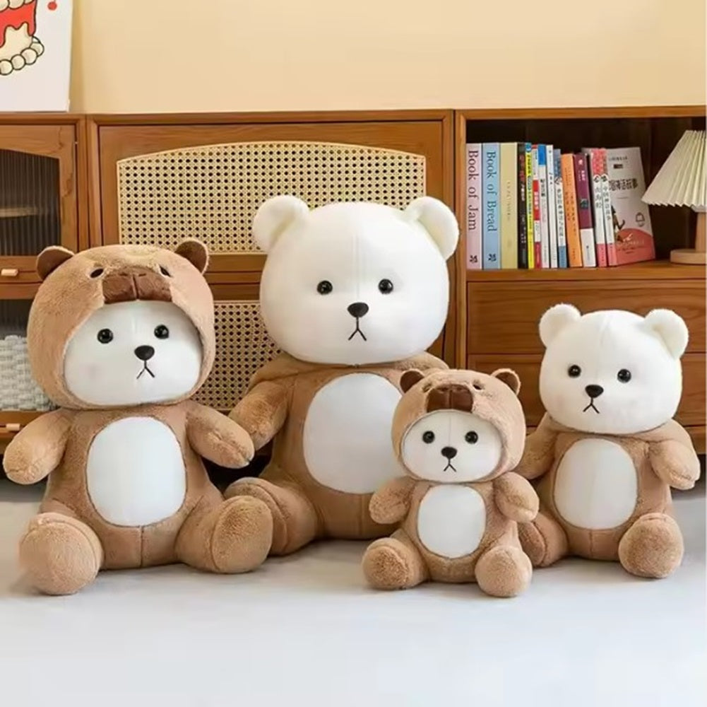 CuddleNest Teddy Bear Plush Toy, 25 cm, Soft Stuffed Animal with Removable Hat, Kids Room DƩcor