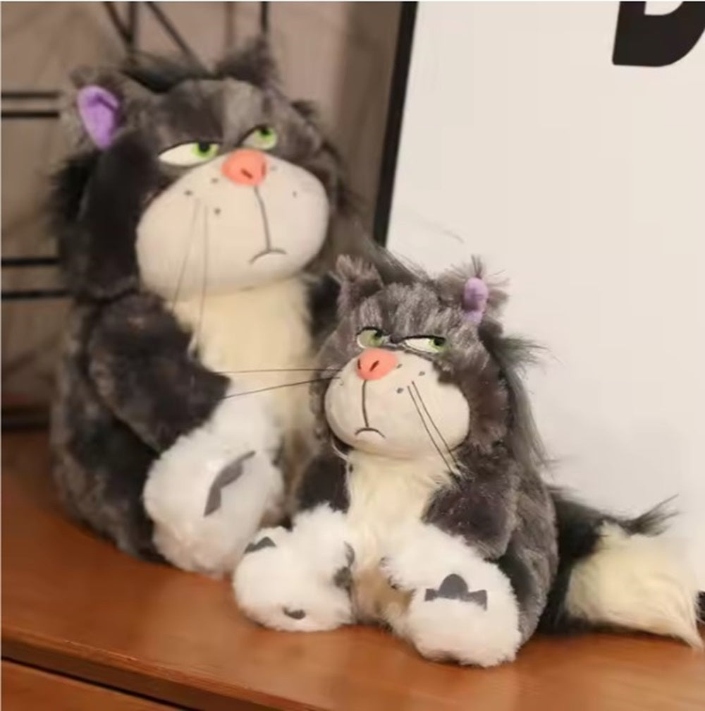 CuddleNest Angry Cat Plush Toy – 28cm Soft Cartoon Animal for Kids & Gifting | Stuffed Lucifer Cat Toy for Boys & Girls