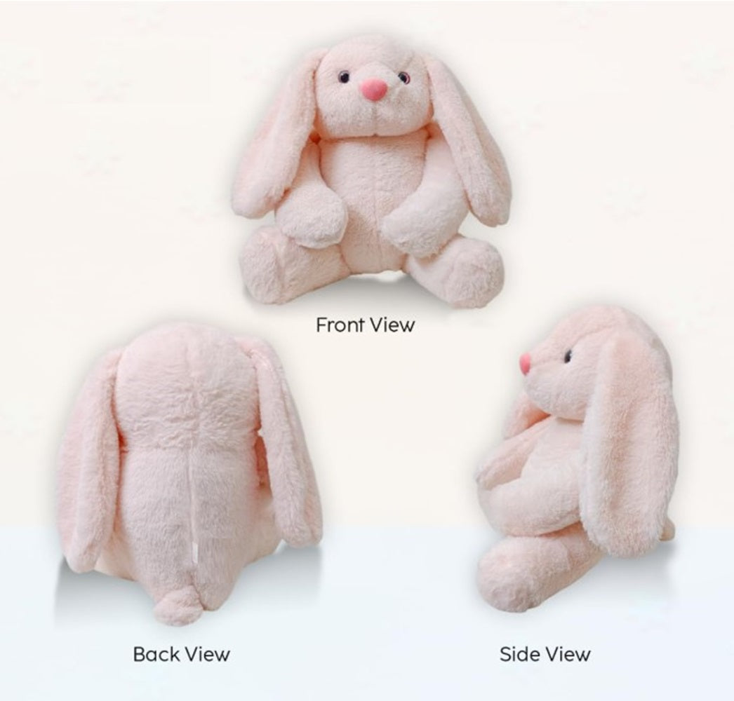 CuddleNest Floppy Ear Bunny Plush – Soft Toy for Kids, Girls, Boys, Babies | Perfect 1ft Peach Stuffed Toy for Birthdays, Baby Shower & Return Gifts