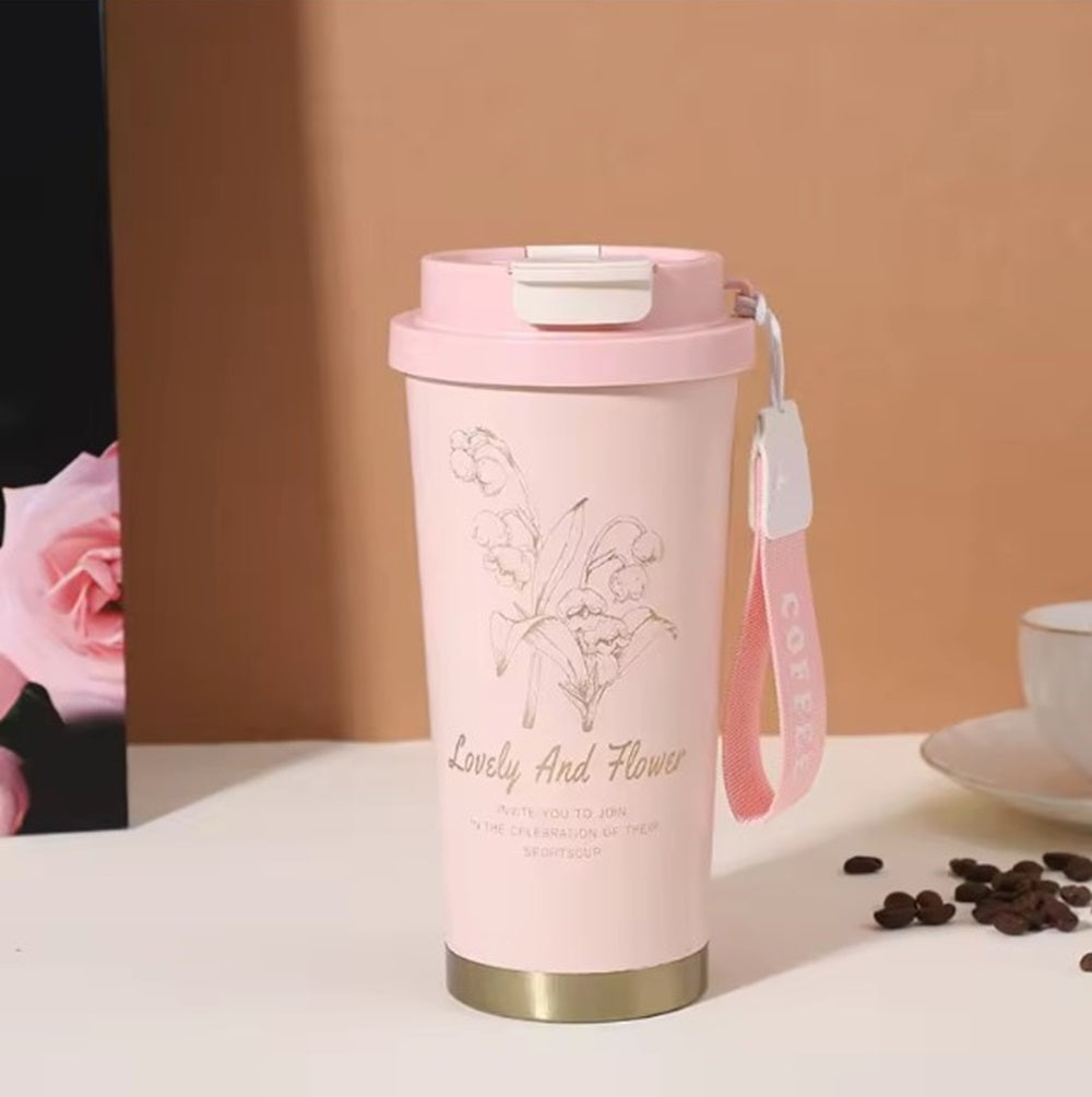CuddleNest Stainless Steel Coffee Mug 500 ml | Double Wall Vacuum Insulated Travel Cup with Leakproof Lid for Office, Gym & Outdoor Use