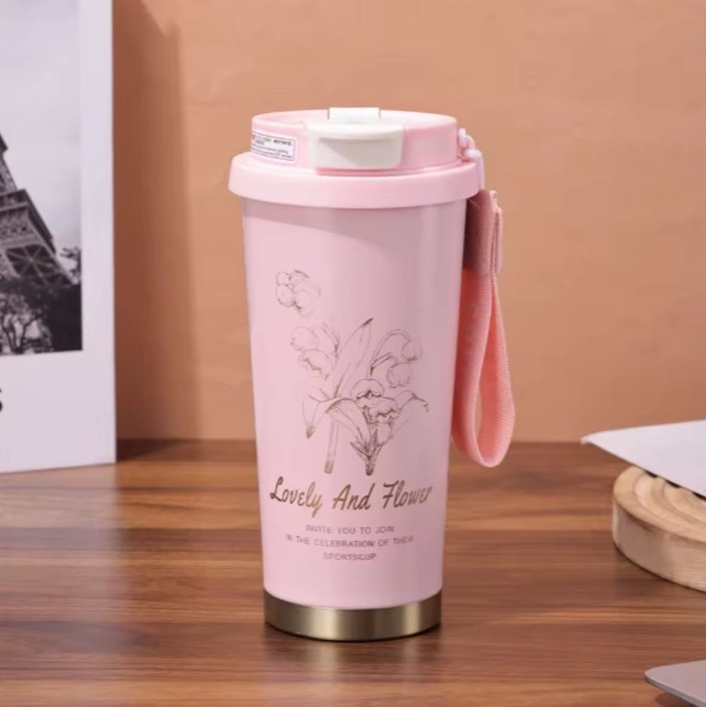 CuddleNest Stainless Steel Coffee Mug 500 ml | Double Wall Vacuum Insulated Travel Cup with Leakproof Lid for Office, Gym & Outdoor Use