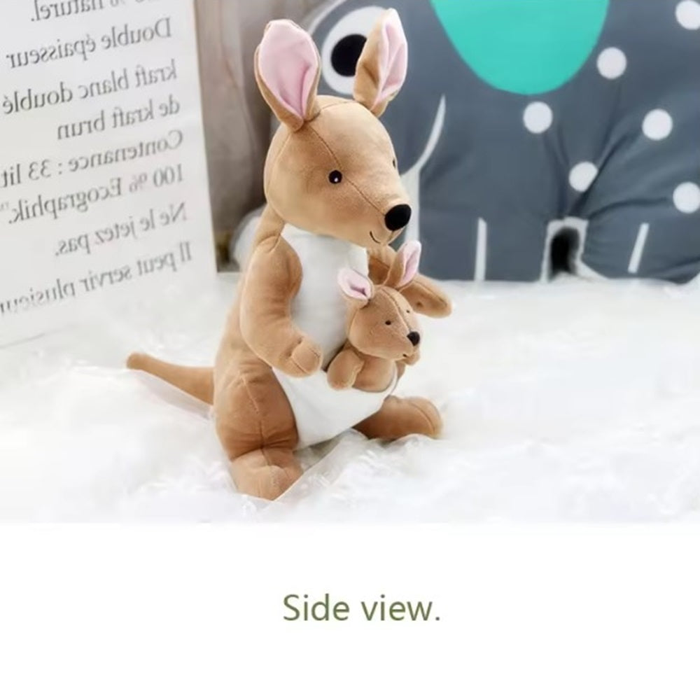 CuddleNest Kangaroo Soft Toy with Baby Joey Pouch – Ultra Soft & Cuddly Plush Animal for Kids, Toddlers, Boys, Girls & Gifting Stuffed Toy | 35 Cm