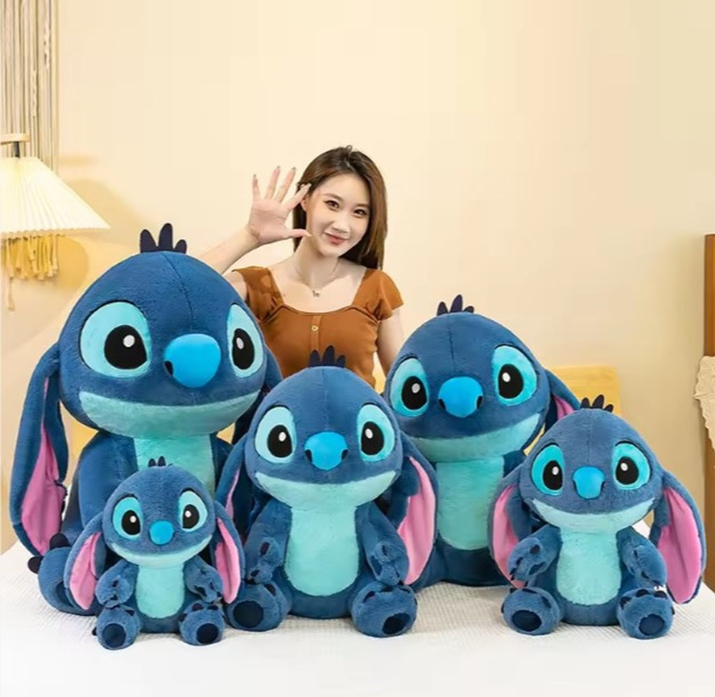 Cuddlenest Stitch Plush Soft Toy |Cuddly Character Doll with Large Eyes & Pink Ears | Gift - 30 cm (Blue)