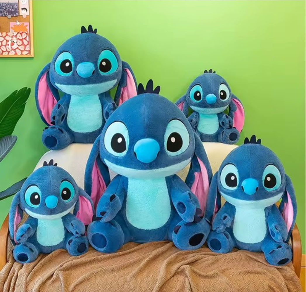 Cuddlenest Stitch Plush Soft Toy |Cuddly Character Doll with Large Eyes & Pink Ears | Gift - 30 cm (Blue)