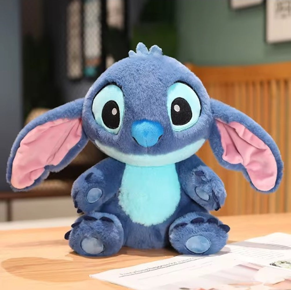 Cuddlenest Stitch Plush Soft Toy |Cuddly Character Doll with Large Eyes & Pink Ears | Gift - 30 cm (Blue)