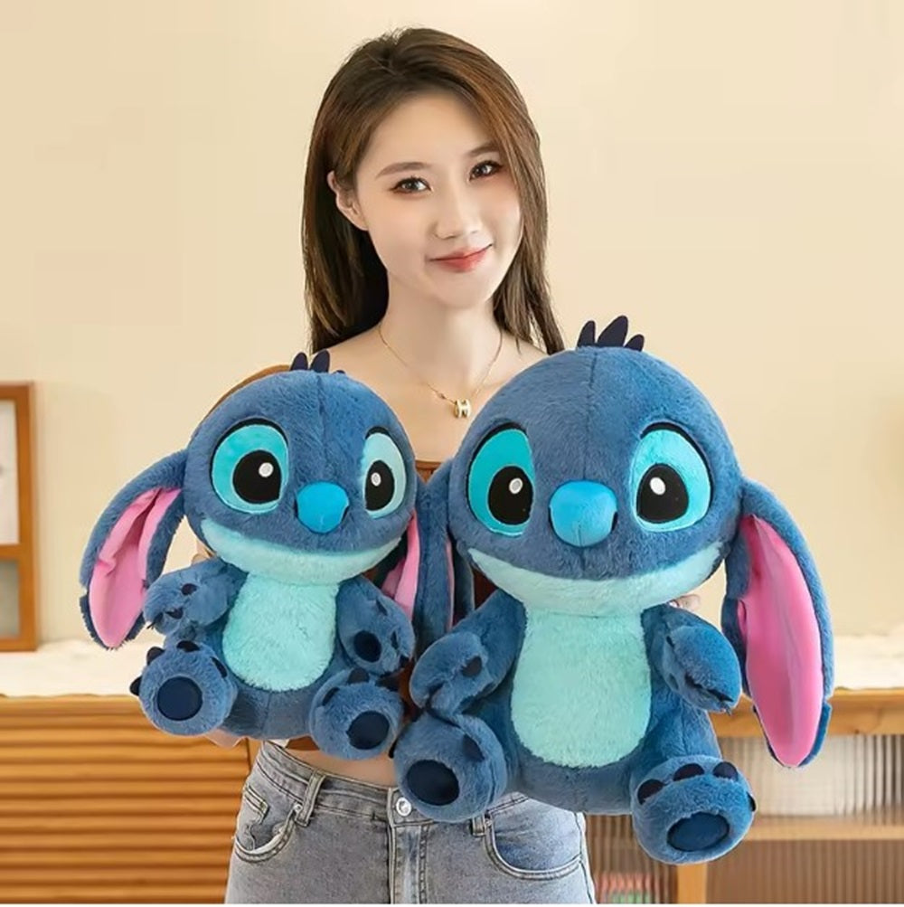 Cuddlenest Stitch Plush Soft Toy |Cuddly Character Doll with Large Eyes & Pink Ears | Gift - 30 cm (Blue)