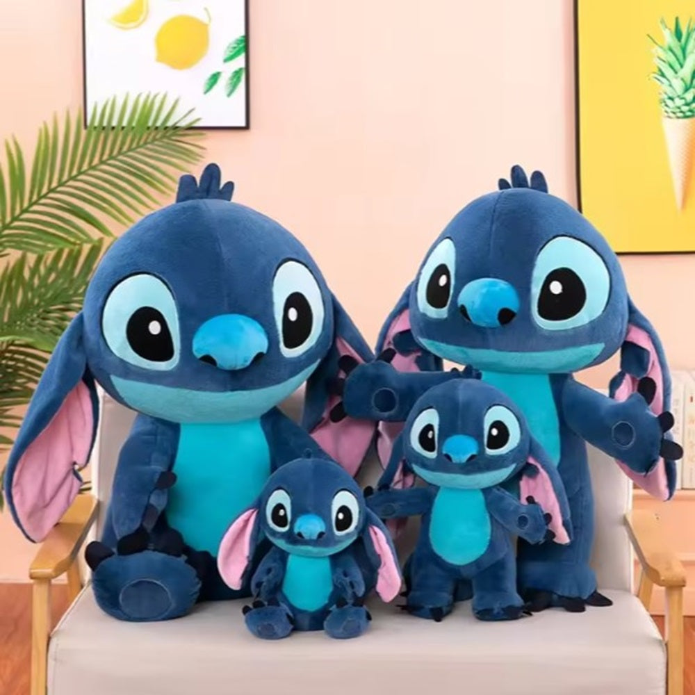 Cuddlenest Stitch Plush Soft Toy |Cuddly Character Doll with Large Eyes & Pink Ears | Gift - 30 cm (Blue)