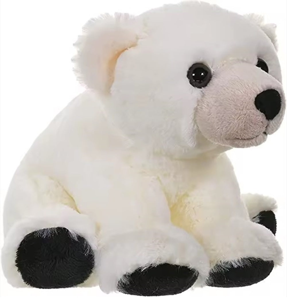 CuddleNest Plush Polar Bear Soft Toy | 30cm White Stuffed Animal with Black Paws | Ultra-Soft Cuddly Teddy Bear Toy for Kids & Gifting