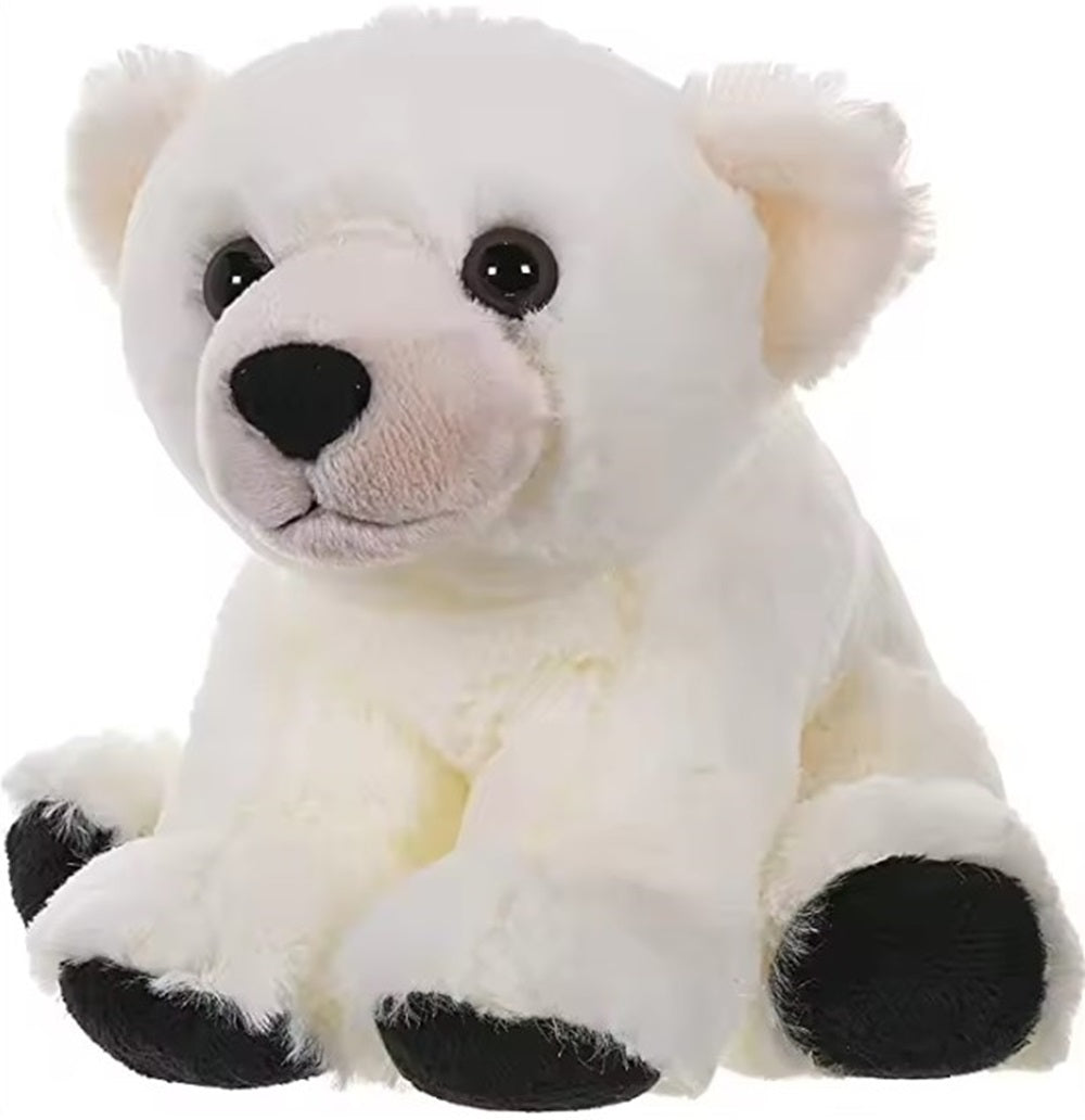 CuddleNest Plush Polar Bear Soft Toy | 30cm White Stuffed Animal with Black Paws | Ultra-Soft Cuddly Teddy Bear Toy for Kids & Gifting