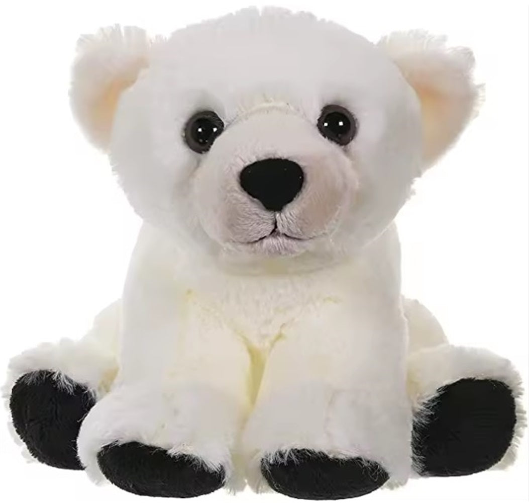 CuddleNest Plush Polar Bear Soft Toy | 30cm White Stuffed Animal with Black Paws | Ultra-Soft Cuddly Teddy Bear Toy for Kids & Gifting