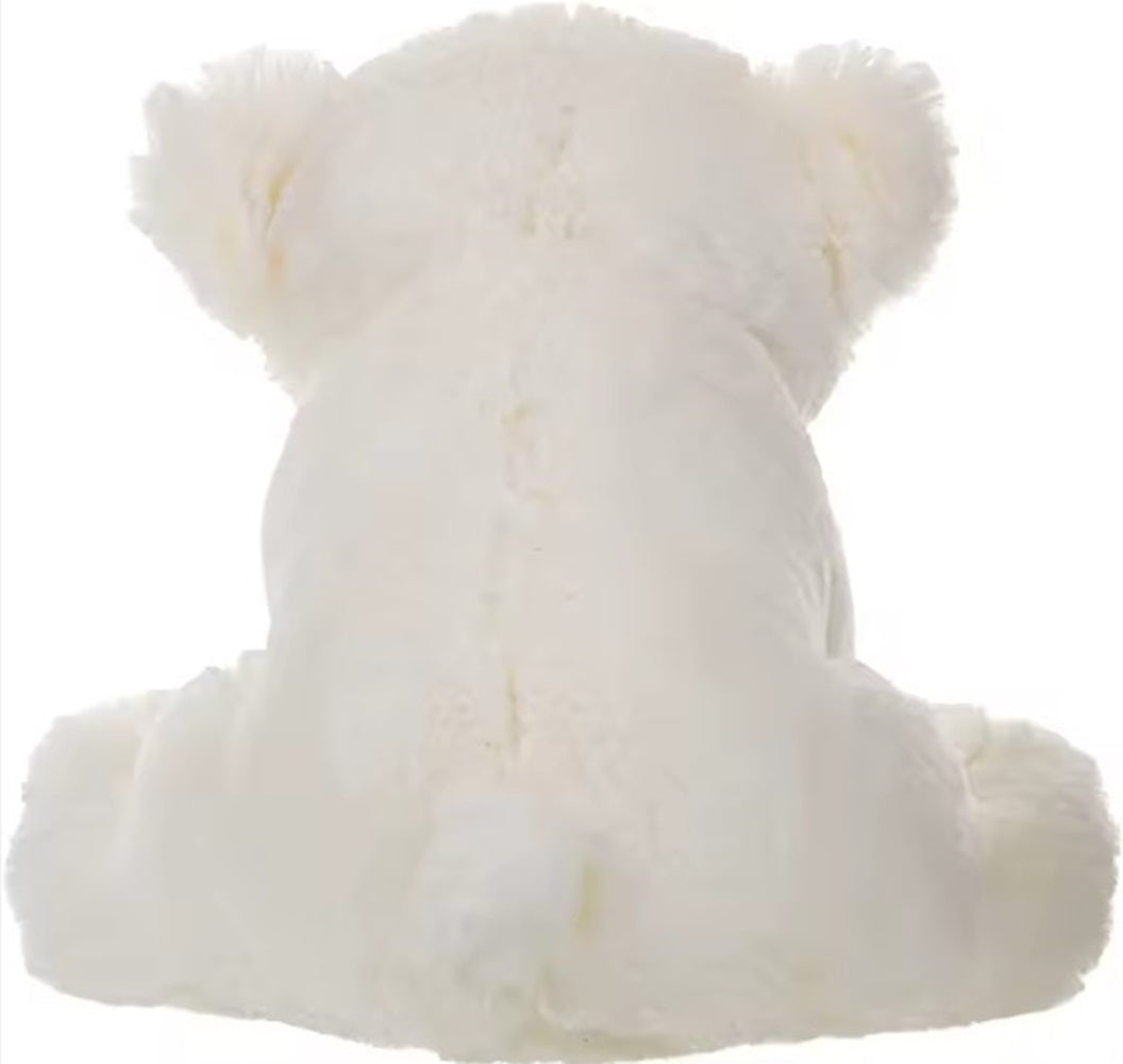 CuddleNest Plush Polar Bear Soft Toy | 30cm White Stuffed Animal with Black Paws | Ultra-Soft Cuddly Teddy Bear Toy for Kids & Gifting
