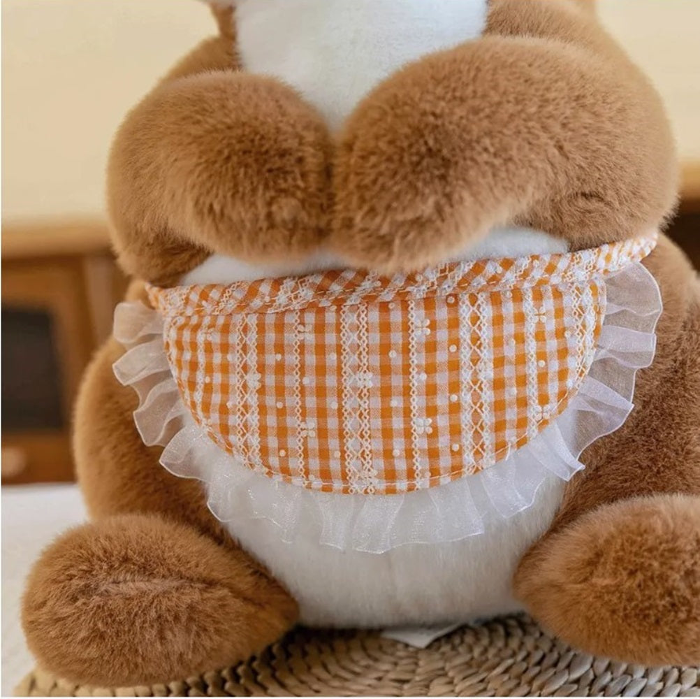 CuddleNest Squirrel Stuffed Animal Soft Toy | Brown Plush Toy with Apron & Tufted Ears | Ultra-Soft, Safe & Adorable Gift for Kids & Loved Ones
