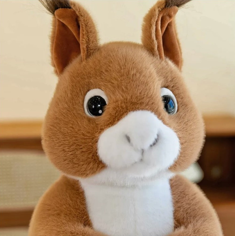 CuddleNest Squirrel Stuffed Animal Soft Toy | Brown Plush Toy with Apron & Tufted Ears | Ultra-Soft, Safe & Adorable Gift for Kids & Loved Ones
