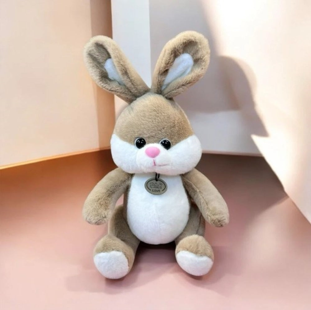 CuddleNest Plush Bunny Soft Toy | 40cm Stuffed Animal | Beige & White Cuddly Rabbit Teddy for Kids, Baby Girls & Gifting