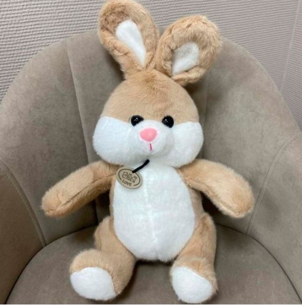 CuddleNest Plush Bunny Soft Toy | 40cm Stuffed Animal | Beige & White Cuddly Rabbit Teddy for Kids, Baby Girls & Gifting