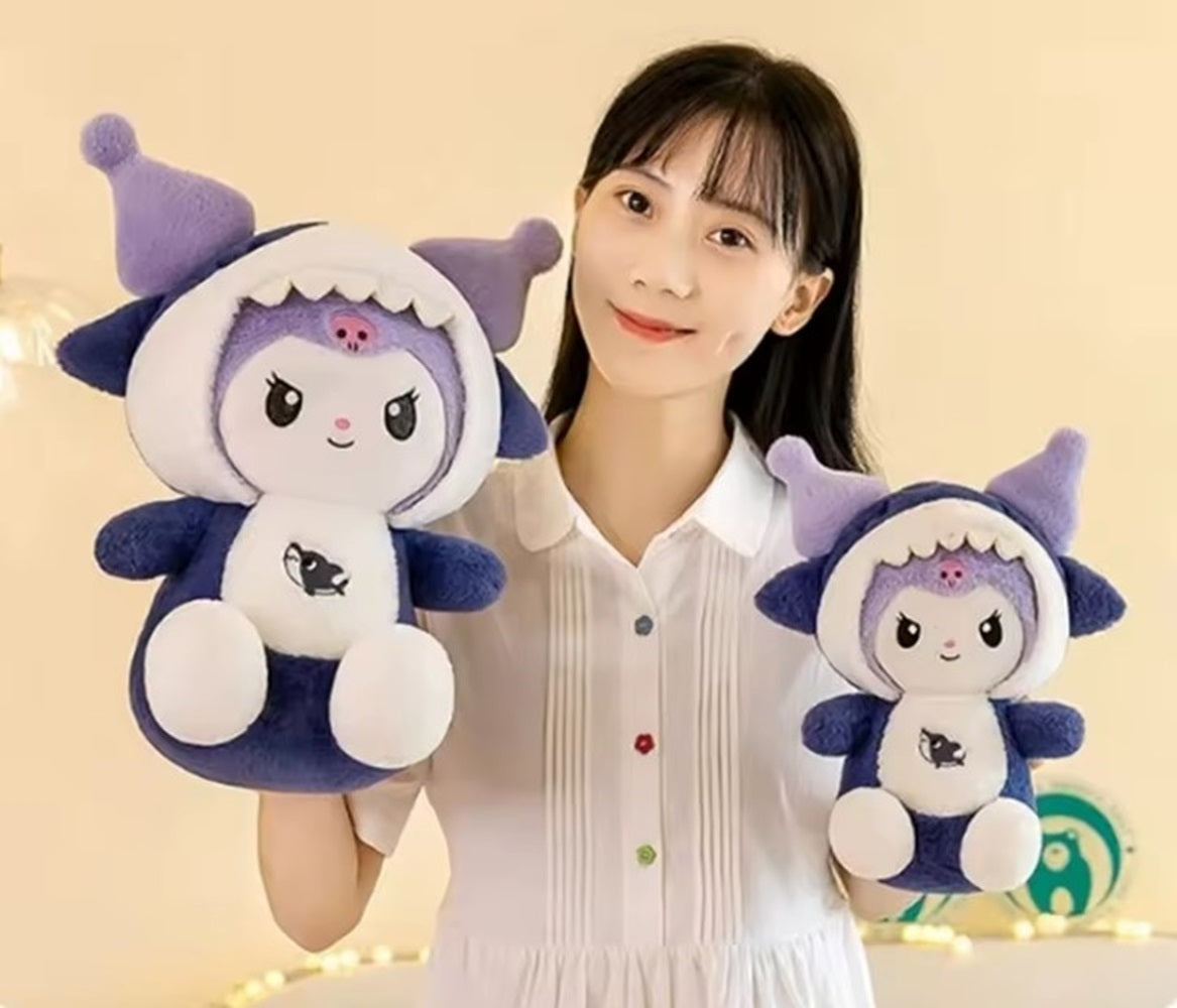 Kawaii Shark Bunny Plush Toy – Huggable Stuffed Animal Doll for Cuddles, Home Décor Ultra Soft Bunny Plushie for Kids, Baby Girls, Toddlers & Collectors (40 cm) (Pink)