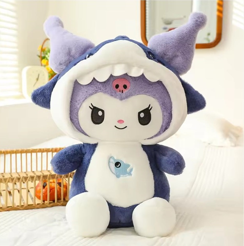 Kawaii Shark Bunny Plush Toy – Huggable Stuffed Animal Doll for Cuddles, Home Décor Ultra Soft Bunny Plushie for Kids, Baby Girls, Toddlers & Collectors (40 cm) (Pink)