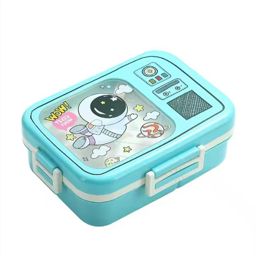 Kids Bento Lunch Box – Cute Leakproof Design with Spoon & Sauce Container | Panda, Astronaut, Unicorn