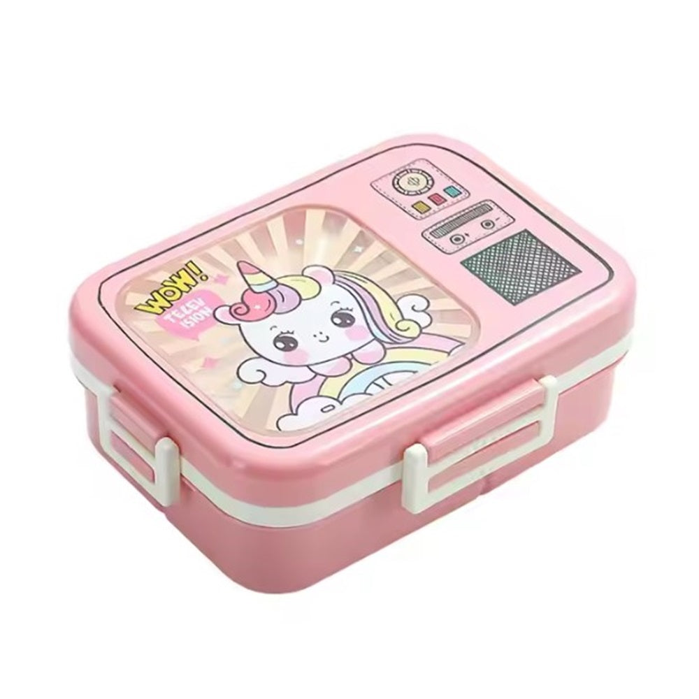 Kids Bento Lunch Box – Cute Leakproof Design with Spoon & Sauce Container | Panda, Astronaut, Unicorn