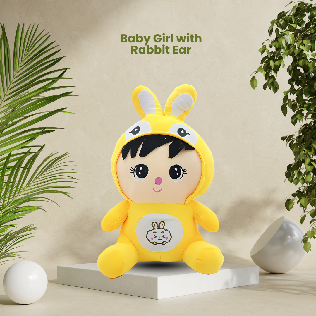 Baby Girl with Rabbit Ear