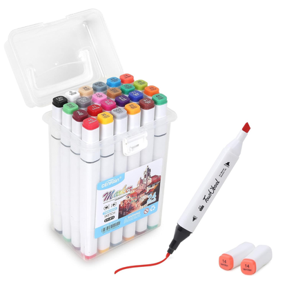Premium Color Set  24 PC | Dual Tip Art Maker | Broad and Point | Premium quality for Kids