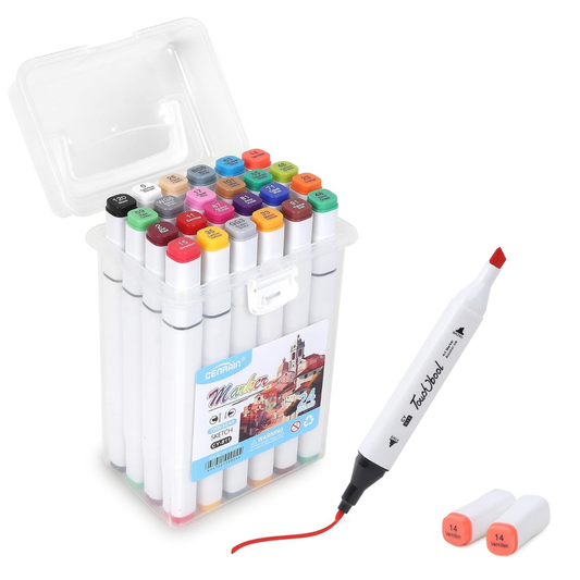 Premium Color Set  24 PC | Dual Tip Art Maker | Broad and Point | Premium quality for Kids