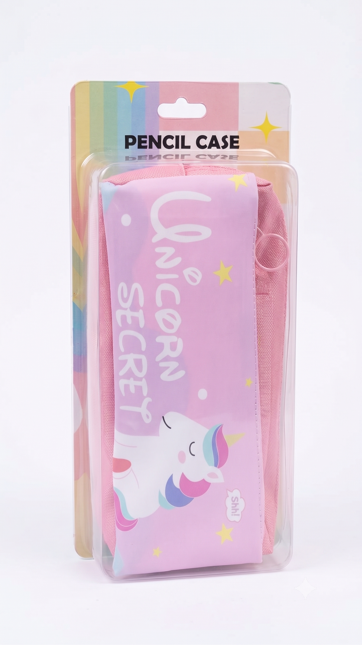 Unicorn Secret Large Capacity Kids Pencil Case – Durable Canvas Stationery Pouch for School & Desk Storage