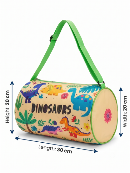CuddleNest Dinosaurs Kids Travel Barrel Duffle Bag