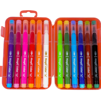 12 Magic Color-Changing Felt Tip Markers – Vibrant, Erasable & Safe for Kids & Adults