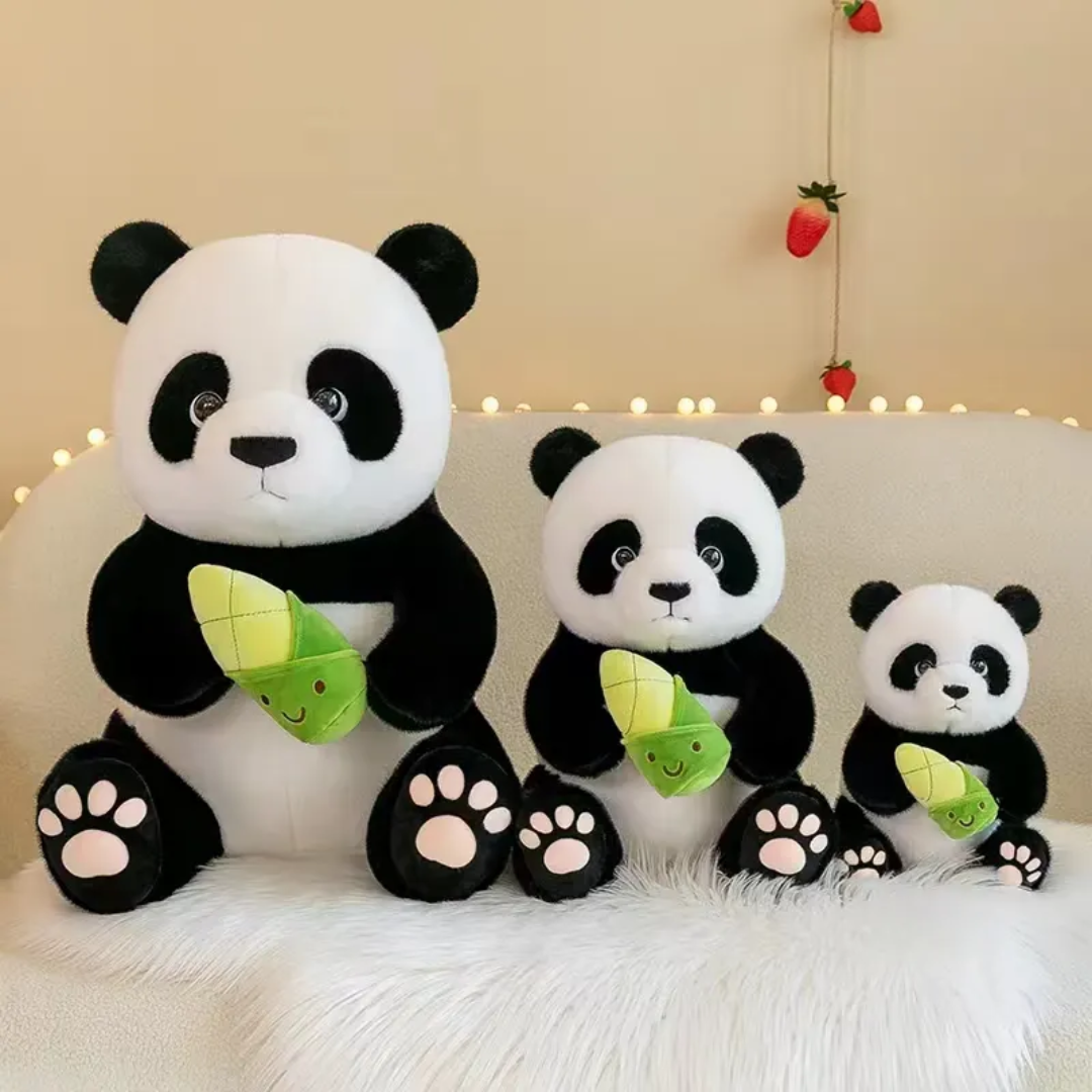 CuddleNest 28 cm Adorable Panda with Corn Soft Toy Cute Plush Companion for Kids for Boys Girls Soft Touch Huggable Material Panda Teddy Bear
